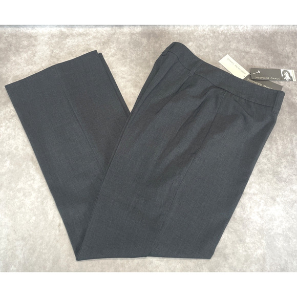Josephine Chaus NWT Women Petite 8P Dark Jet Heather Career Dress Pants Corpcore - Picture 1 of 9